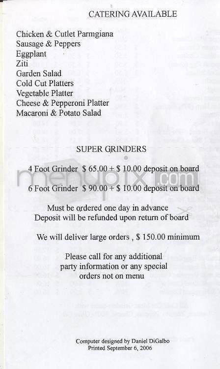 Franklin Giant Sandwich Shop - Hartford, CT menu_pic