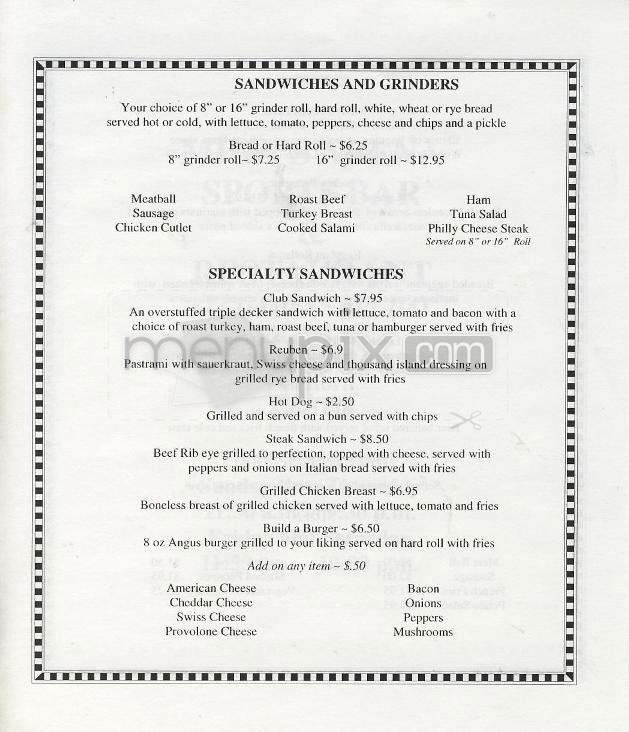 Mike's Arena Sports Bar and Restaurant - Hartford, CT menu_pic