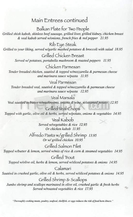 Old Bridge Restaurant - Hartford, CT menu_pic