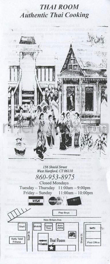 Thai Room - West Hartford, CT menu_pic