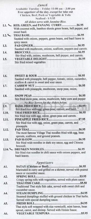 Thai Room - West Hartford, CT menu_pic