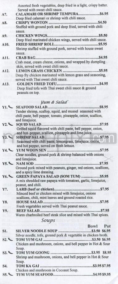 Thai Room - West Hartford, CT menu_pic