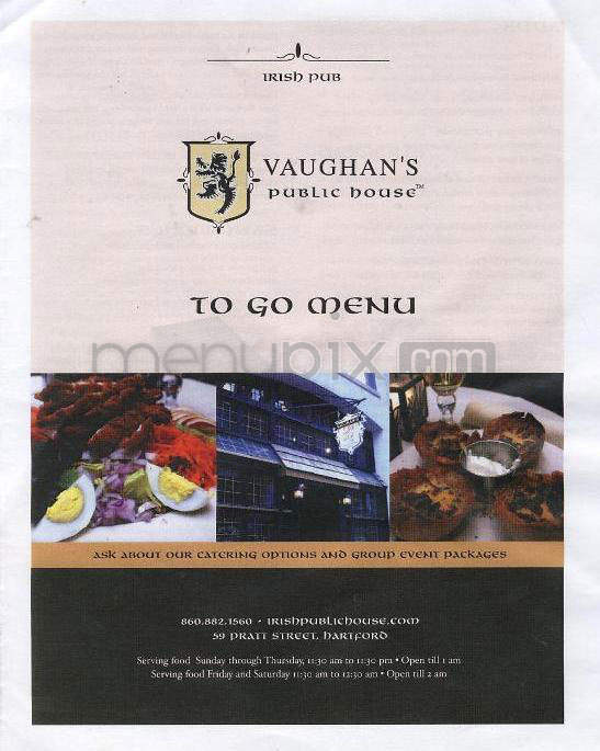 Vaughan's Public House - Hartford, CT menu_pic