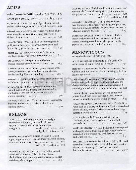Vaughan's Public House - Hartford, CT menu_pic