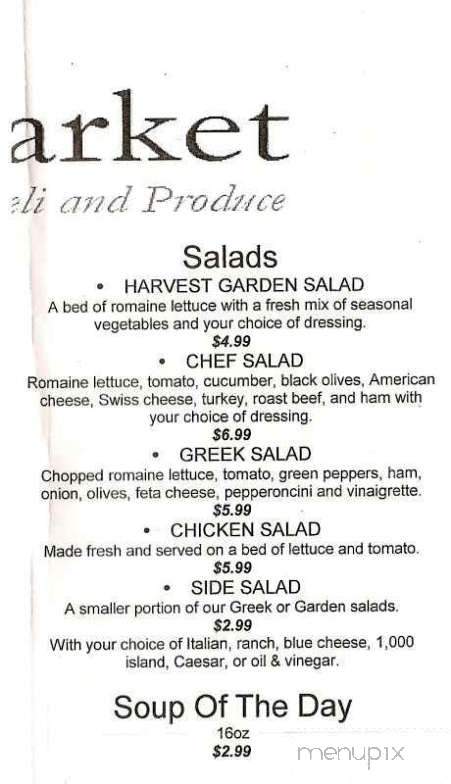 Harvest Market Deli and Produce - Ocala, FL menu_pic