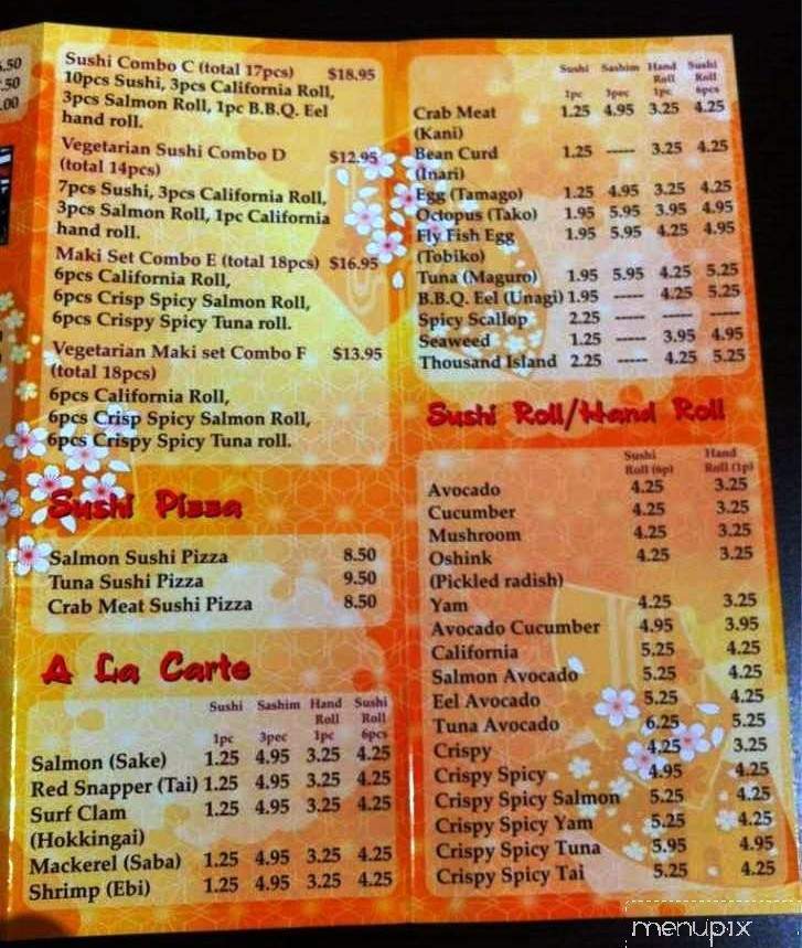 Happy Sushi - Halifax, NS menu_pic