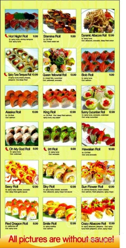 Hanabi Sushi - Reseda, CA menu_pic