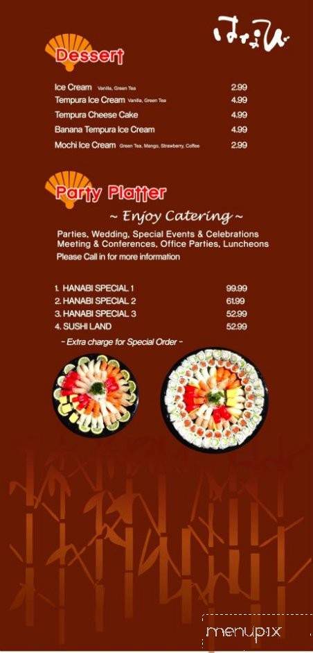 Hanabi Sushi - Reseda, CA menu_pic
