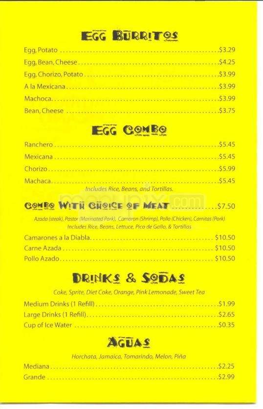 San Jose Mexican Restaurant - Shelbyville, IN menu_pic