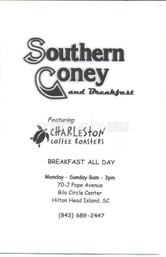 Southern Coney - Hilton Head Island, SC menu_pic
