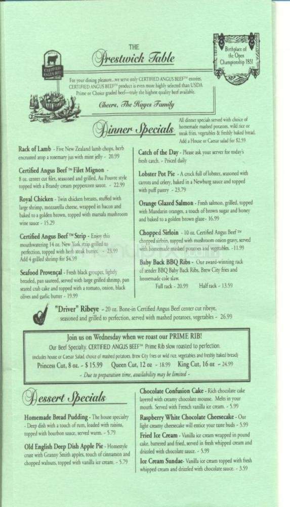 Daily Fare - Hilton Head Island, SC menu_pic