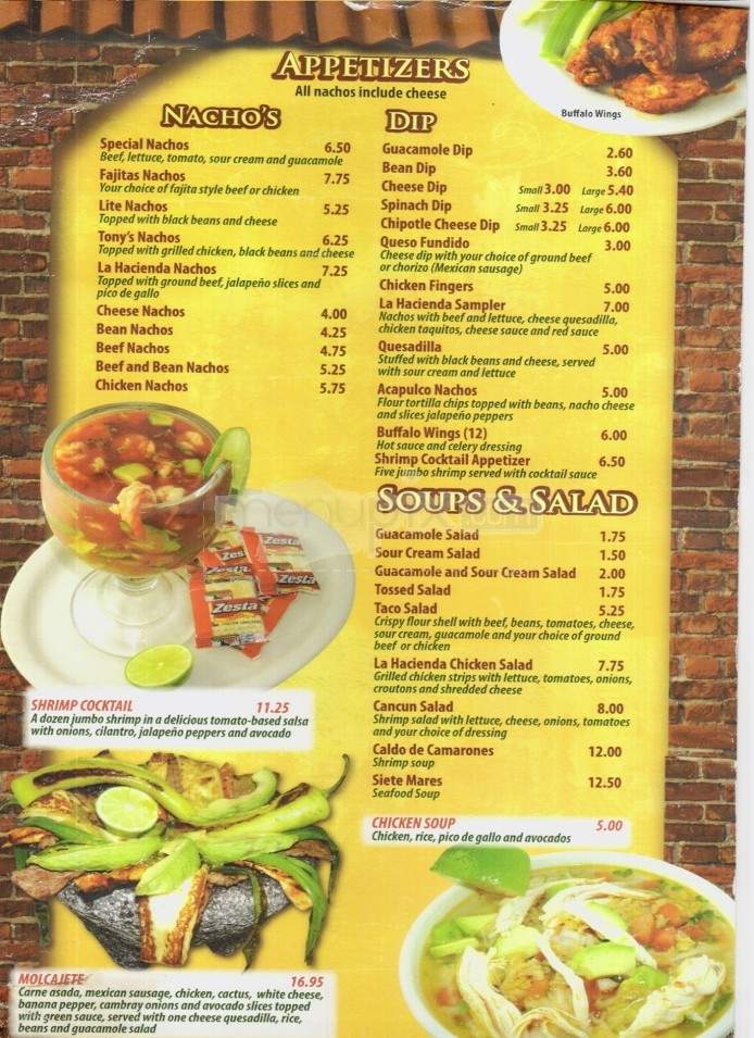 La Hacienda - Hilton Head Island, SC menu_pic