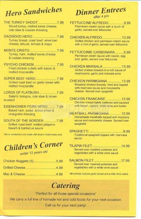 Little Chris Cafe and Delicatessen - Hilton Head Island, SC menu_pic