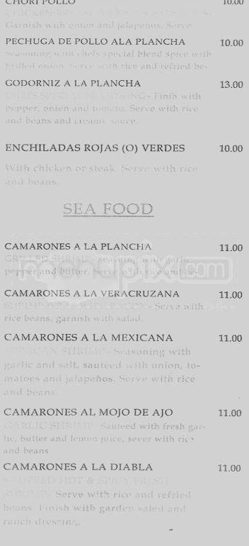 Cabritos Mexican Restaurant - Hilton Head Island, SC menu_pic