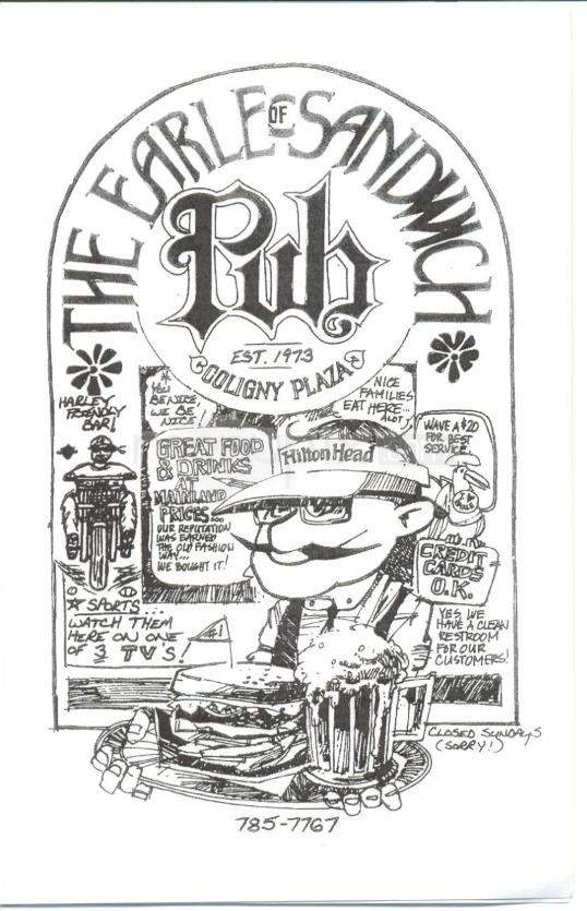 Earle of Sandwich Pub - Hilton Head Island, SC menu_pic