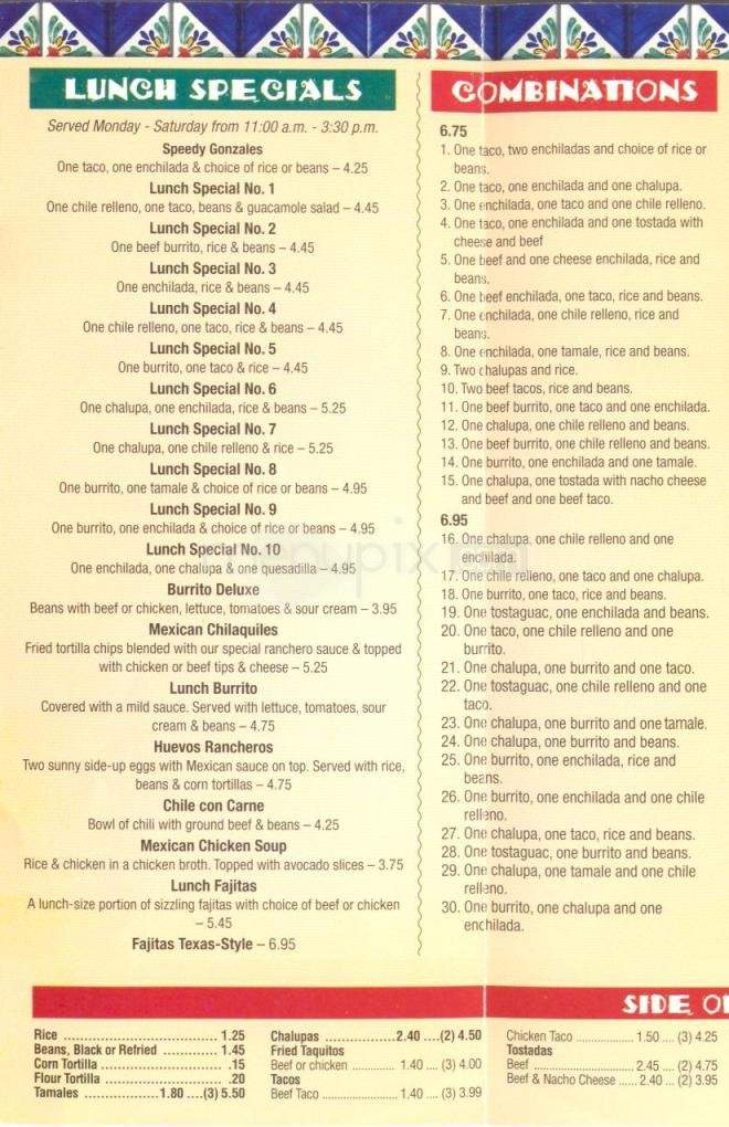 Jalapenos Mexican Grill - Hilton Head Island, SC menu_pic