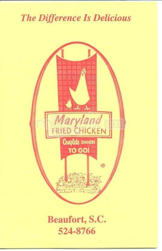 Maryland Fried Chicken - Bainbridge, GA menu_pic