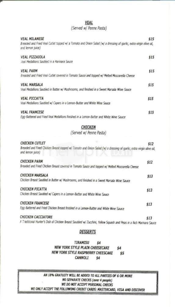 Nycp - Hilton Head Island, SC menu_pic