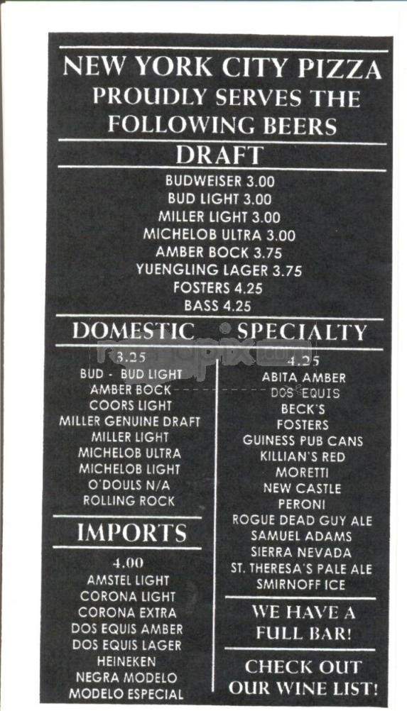 Nycp - Hilton Head Island, SC menu_pic