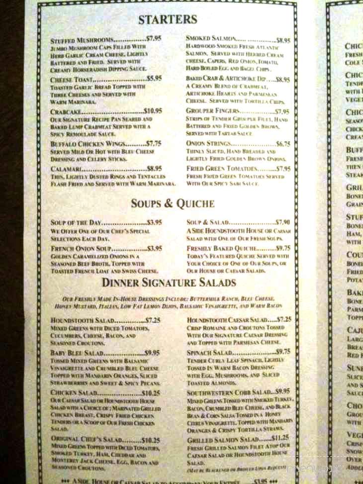 Houndstooth Grill & Tavern - Braselton, GA menu_pic