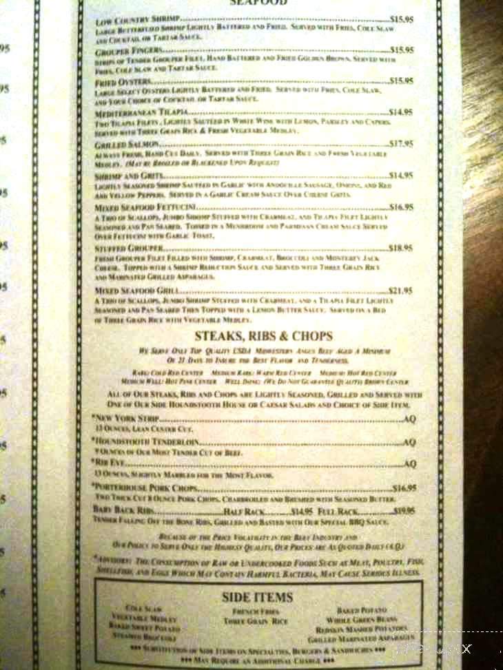 Houndstooth Grill & Tavern - Braselton, GA menu_pic