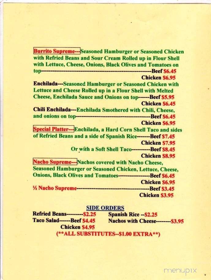 Henry's Diner - Crescent, IA menu_pic