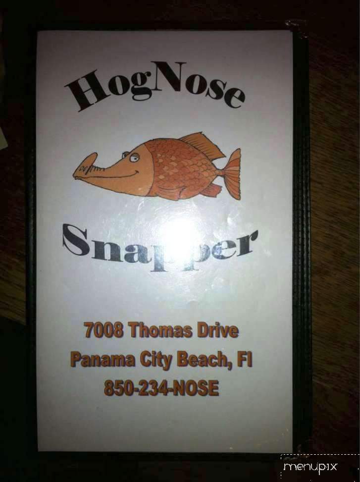 Hognose Snapper - Panama City Beach, FL menu_pic