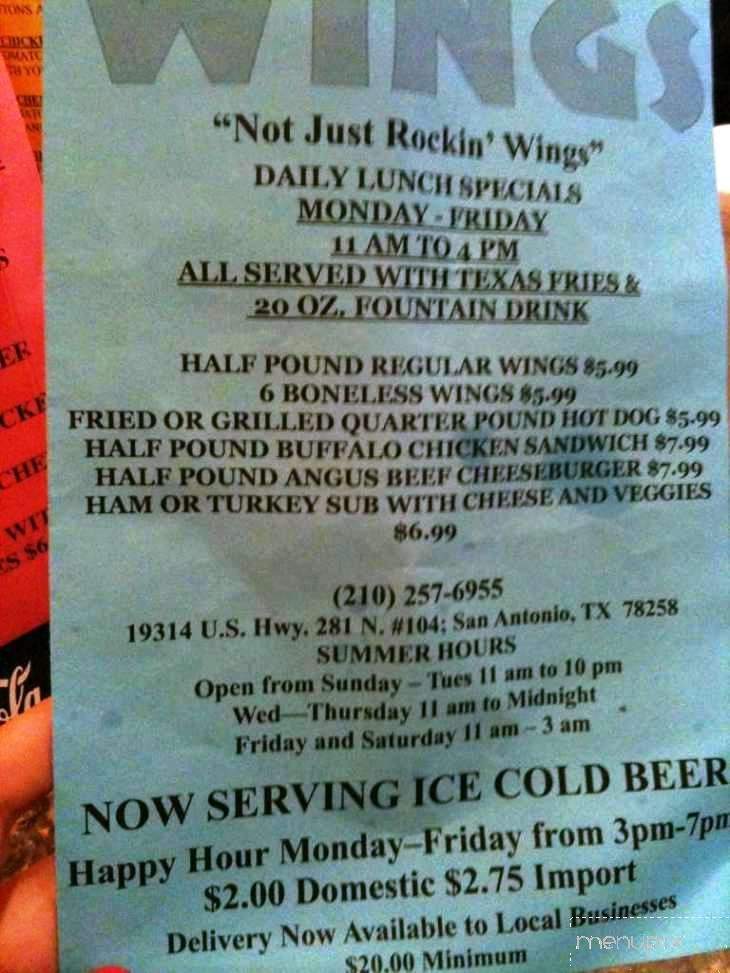 House of Wings - Los Angeles, CA menu_pic