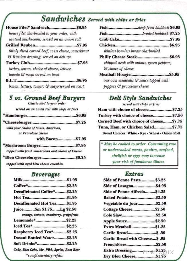 Hedges' Fine Food & Spirits - Clearfield, PA menu_pic