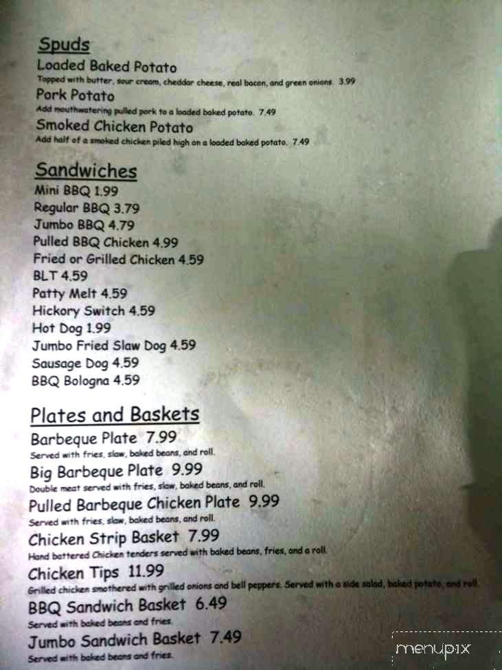 Hickory Pit - Savannah, TN menu_pic