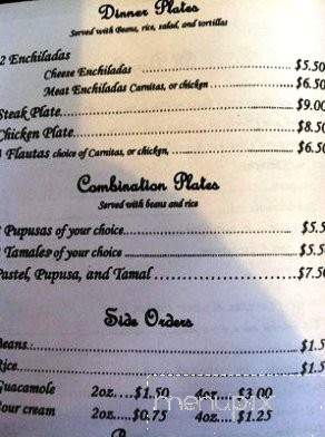 Isabel's Taqueria and Pupuseria - Sacramento, CA menu_pic