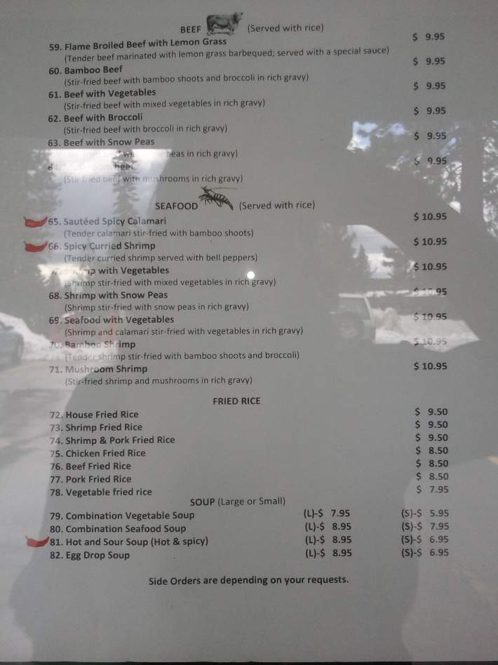 Indu's - Incline Village, NV menu_pic