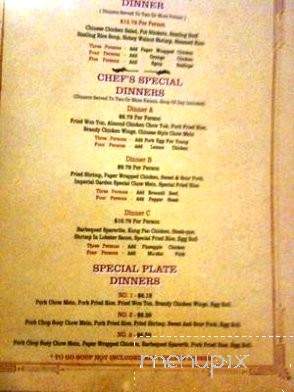 Imperial Garden Restaurant - Fresno, CA menu_pic
