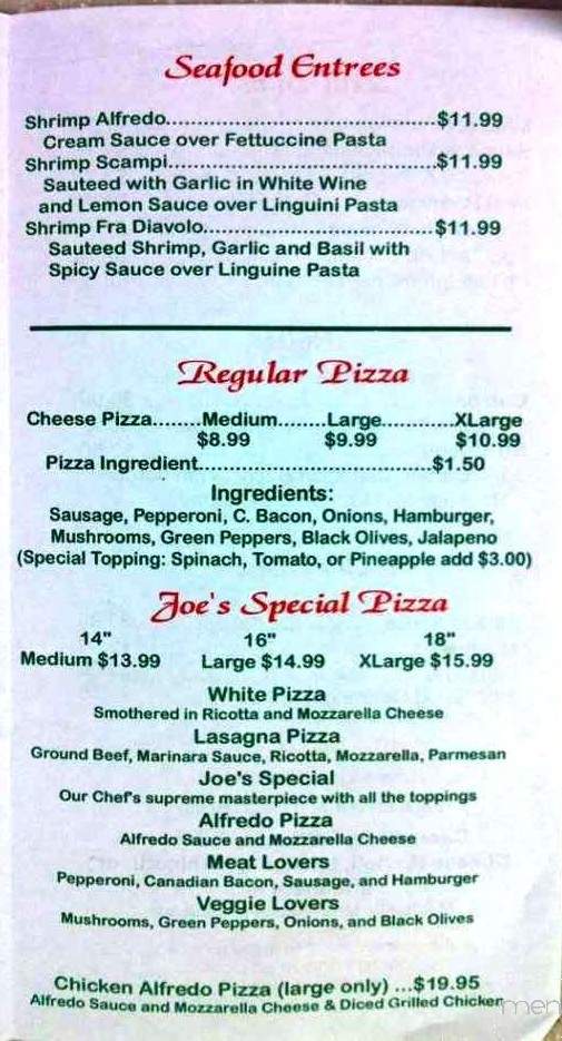 Joe's Pizza and Pasta - Magnolia, AR menu_pic