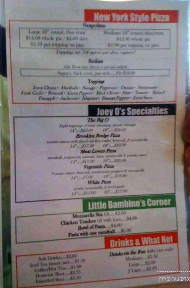 Joey O's Pizzeria - Ocean Isle Beach, NC menu_pic