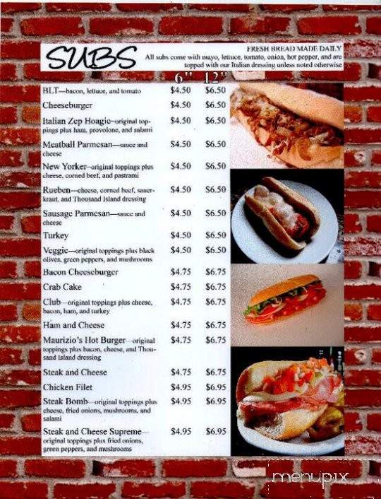 Joe's Pizza - Marshall, VA menu_pic