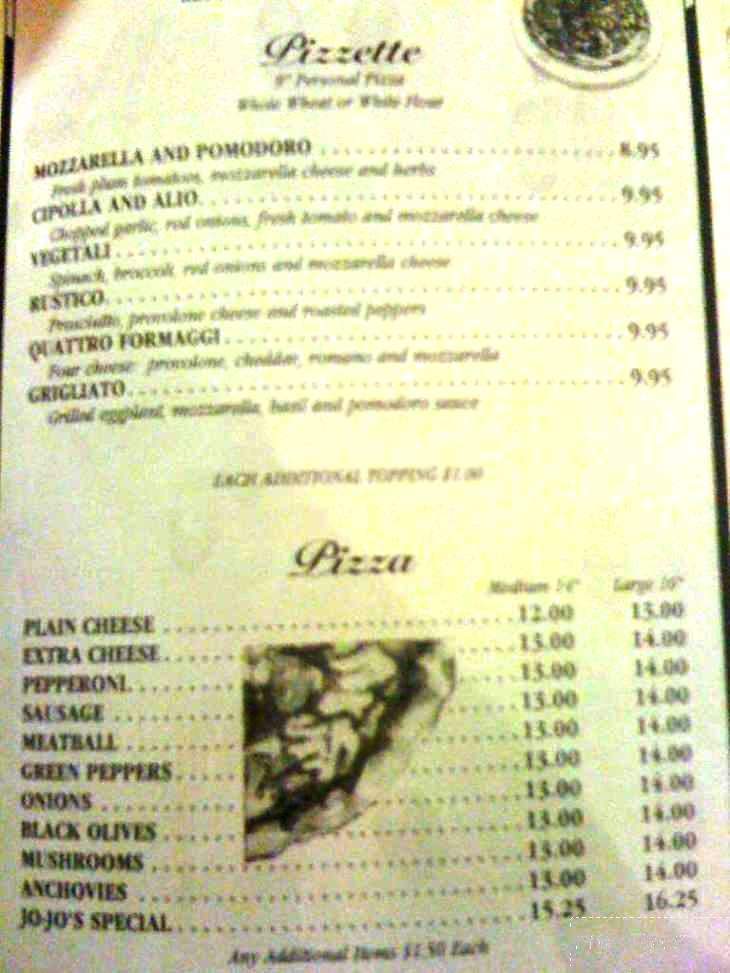 Jo Jo's Pizzeria & Restaurant - Ventnor City, NJ menu_pic