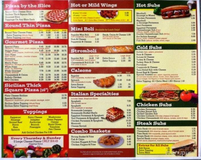 J & J Pizza & Family Restaurant - Middletown, PA menu_pic