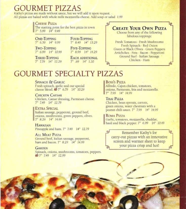 Kathy's Pasta - Bolivar, MO menu_pic