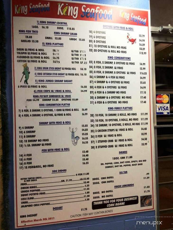 King Seafood - Corpus Christi, TX menu_pic