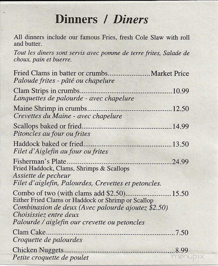 Ken's Place - Scarborough, ME menu_pic