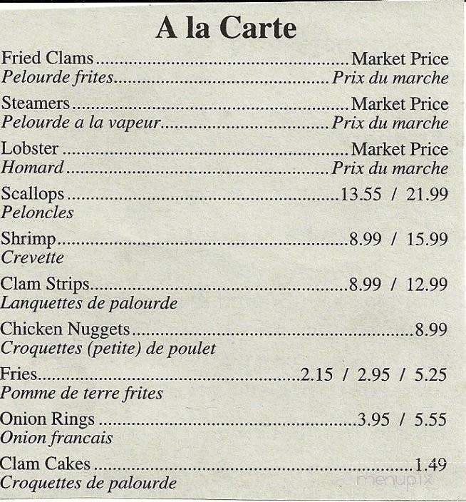 Ken's Place - Scarborough, ME menu_pic