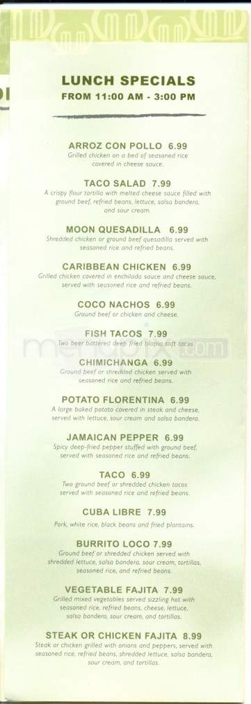 Cocoa Moon Fusion Grill - Knoxville, TN menu_pic