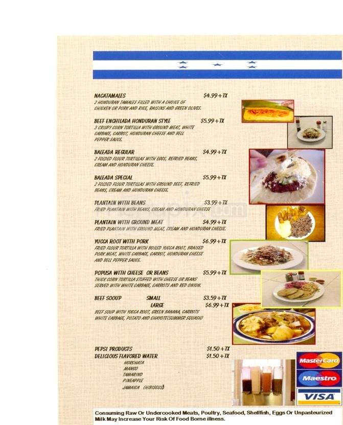 Latino's Grill - Sevierville, TN menu_pic