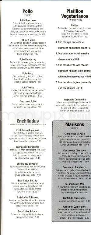 El Patron - Loudon, TN menu_pic