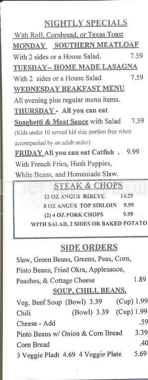 Mark's Downtown Diner - Loudon, TN menu_pic