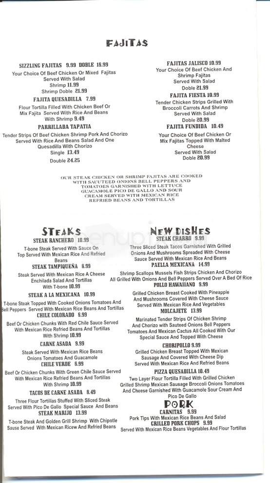 El Tapatio Mexican Grill - Loudon, TN menu_pic
