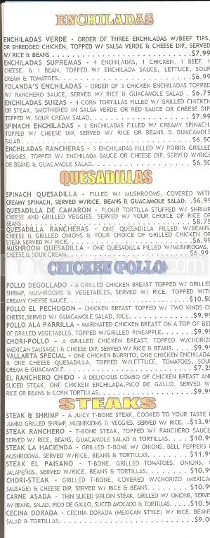 Hacienda Degollado - Oak Ridge, TN menu_pic