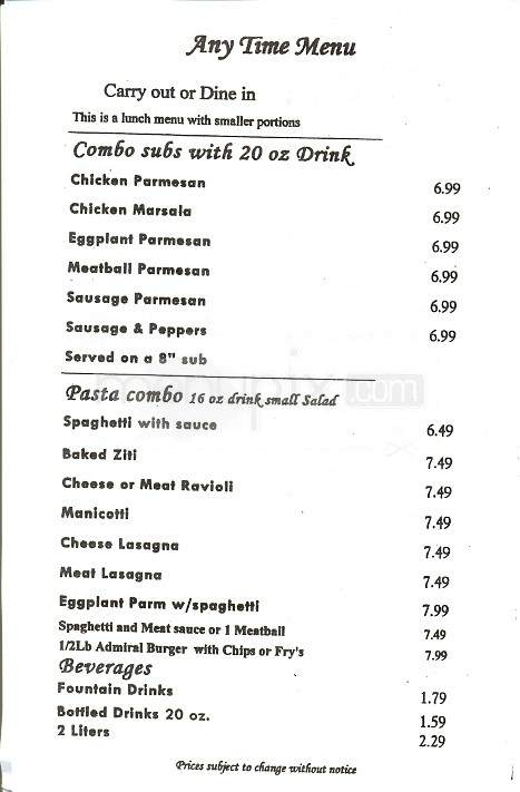 New York Ave Pizza - Oak Ridge, TN menu_pic