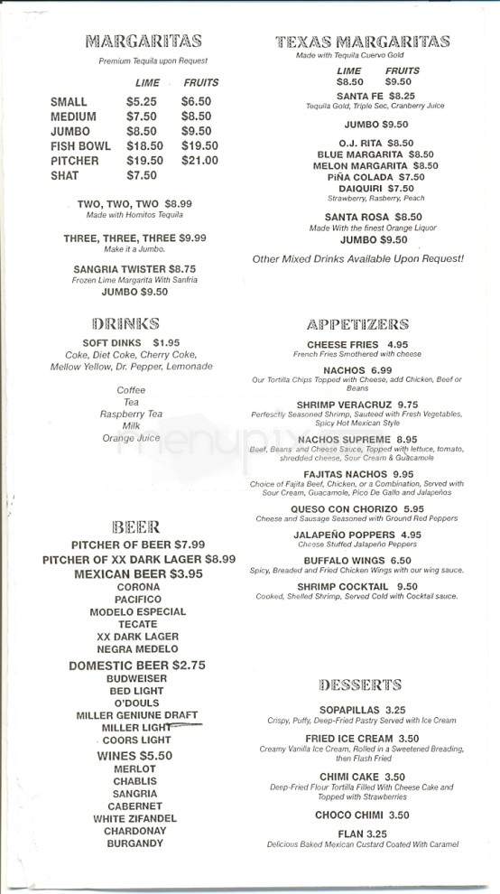 El Mesquite Mexican Grill - Sevierville, TN menu_pic